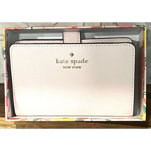 Kate Spade Madison Strawberry Garden Medium Compact Bifold Wallet - Picture 1 of 8